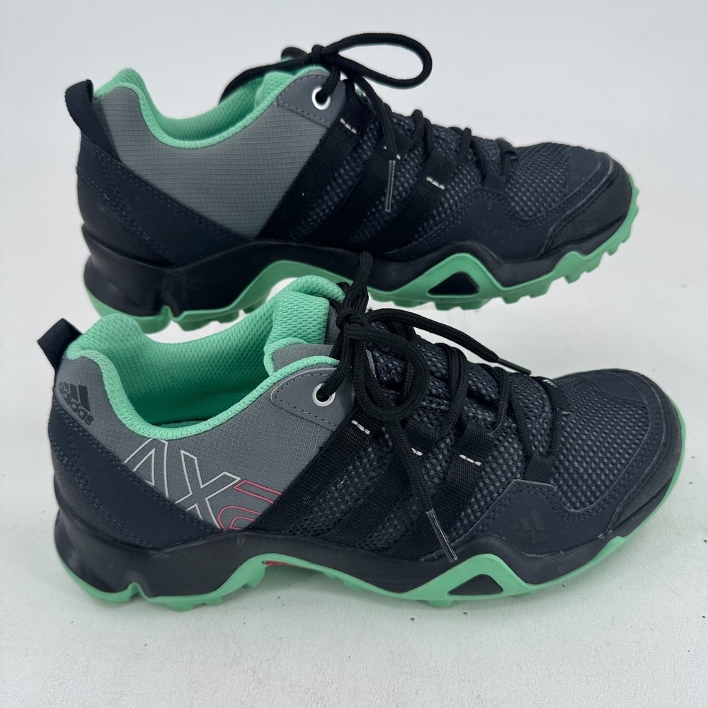Adidas AX2 Trail Running Hiking Shoes WOMENS Black Mint Lace Up Sneakers 6.5